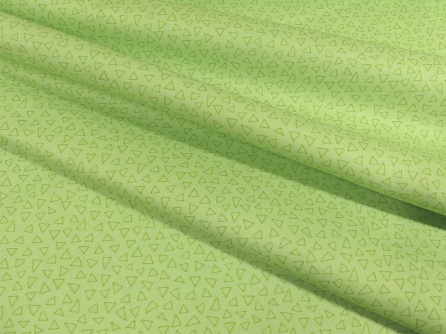 Patchworkstoff Benartex Serie Frogtastic Basi Ton in Ton Dreiecke grün hellgrün